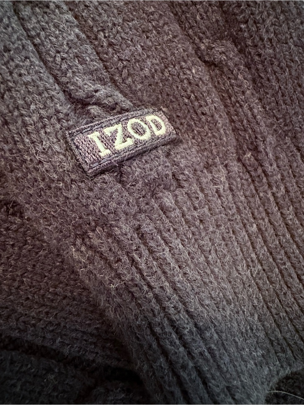 Unisex XL Cotton Navy Cable Knit Sweater - Classic Crewneck - Picture 8 of 8